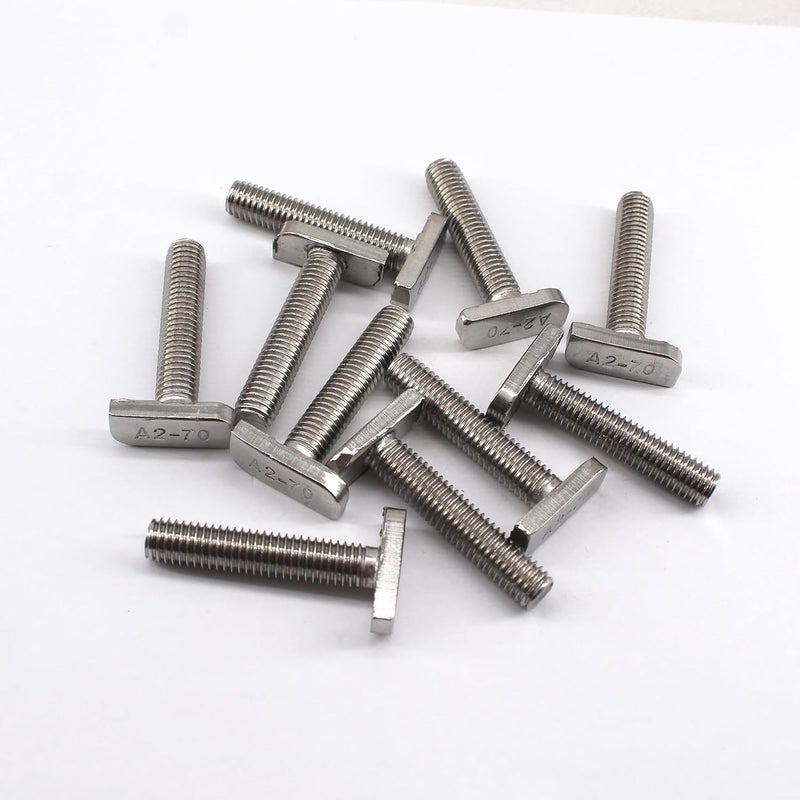 Faspiroty 12Pcs M8x65 304 Stainless Steel T-Slot Bolt T-Shaped Bolt Screw 23mm Head Size - Image 5